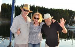 Hugh and Debra Beard on the Leilani with son-in-law Wade