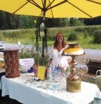 Posted Aug. 21: Sharie Stear is set up at the Loon Bay Craft Market with her wares. She says it's wonderful to be enjoying the beautiful weather & no smoke haze from wildfires this year! A blessing for sure!