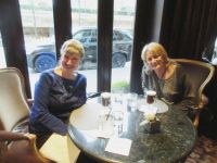 Peggy Oldfield and Nancy Nelson at Bacchus Restaurant, Wedgewood Hotel in downtown Vancouver on December 8th.
