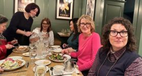 Margaret Gallagher, Jana the waitress, Deborah Goble, Fiona Lam, Gloria Macarenko, Theresa Lalonde