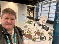 Bert and the logo’s at IBC getting aquainted