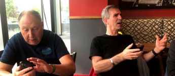 Rod Mundy and Denis Grenier during the breakfast at Ricky's.